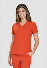 koi™ Next Gen Women's Ready to Work 1-Pocket Tuck-In Top - Burnt Umber