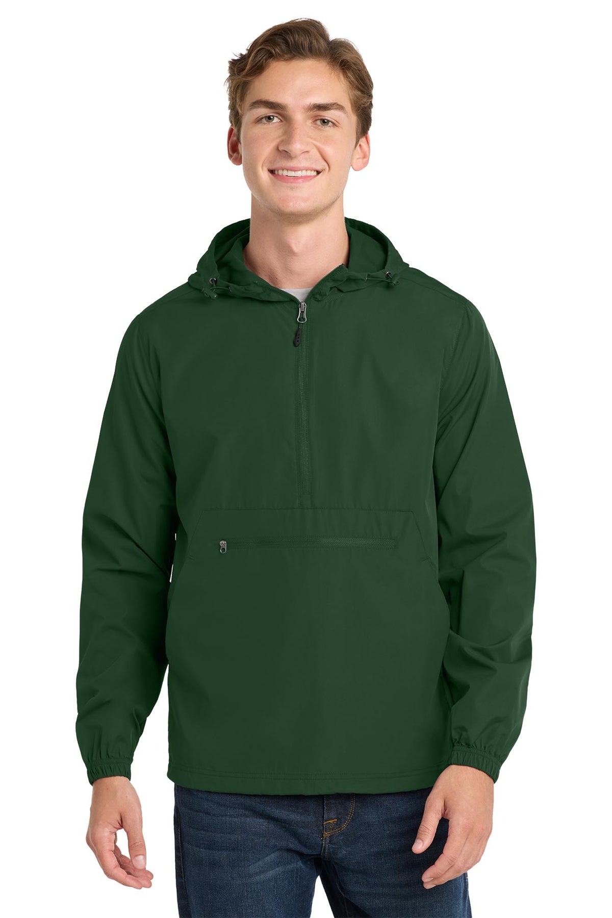Sport-Tek® Men's Packable Anorak - Forest Green
