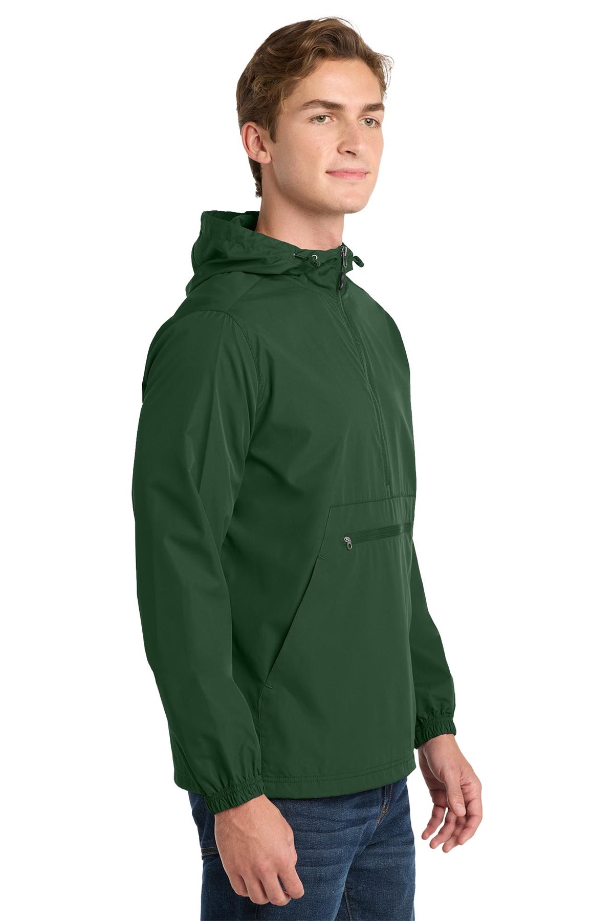 Sport-Tek® Men's Packable Anorak - Forest Green
