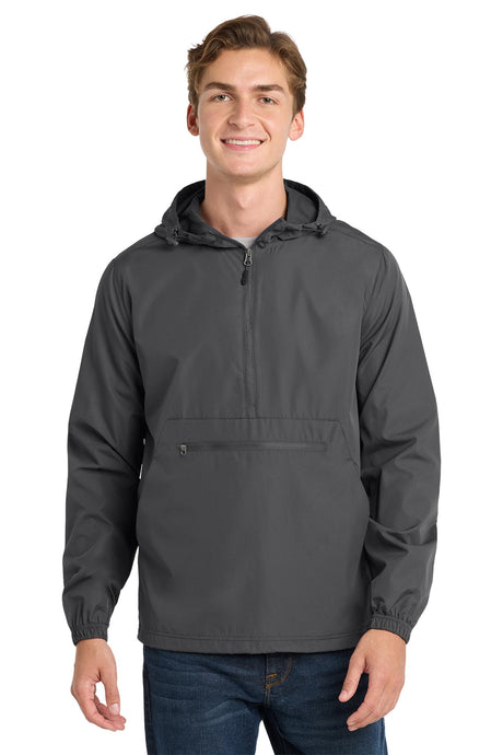 Sport-Tek® Men's Packable Anorak - Graphite