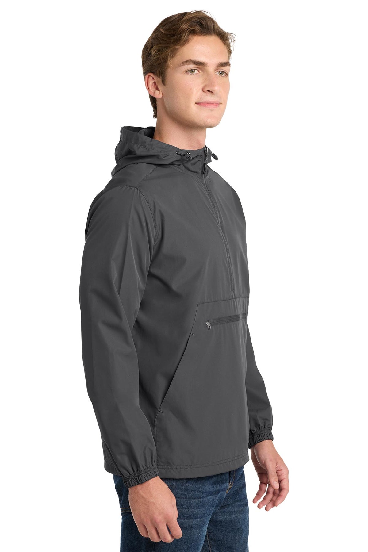 Sport-Tek® Men's Packable Anorak - Graphite