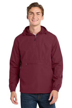 Sport-Tek® Men's Packable Anorak - Maroon