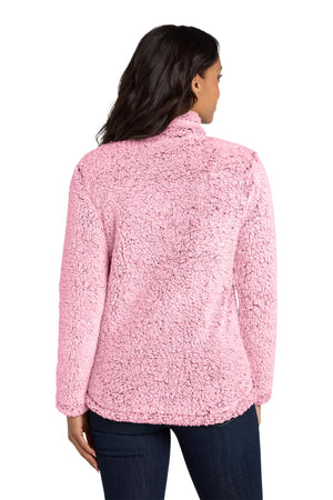 Port Authority® Women's Cozy 1/4-Zip Fleece - Pop Raspberry Heather