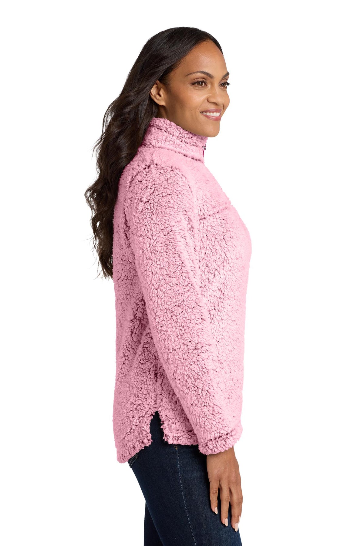 Port Authority® Women's Cozy 1/4-Zip Fleece - Pop Raspberry Heather