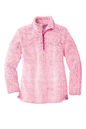 Port Authority® Women's Cozy 1/4-Zip Fleece - Pop Raspberry Heather