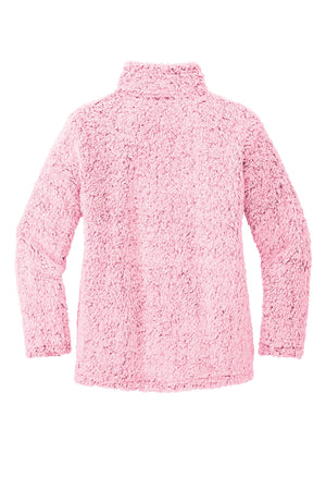 Port Authority® Women's Cozy 1/4-Zip Fleece - Pop Raspberry Heather