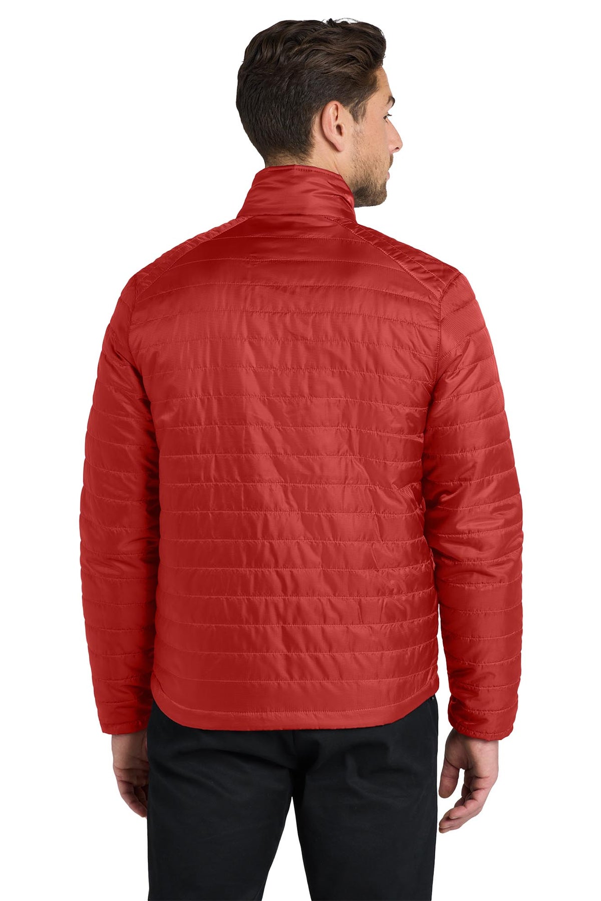 Port Authority® Packable Puffy Jacket - Fire Red/Graphite