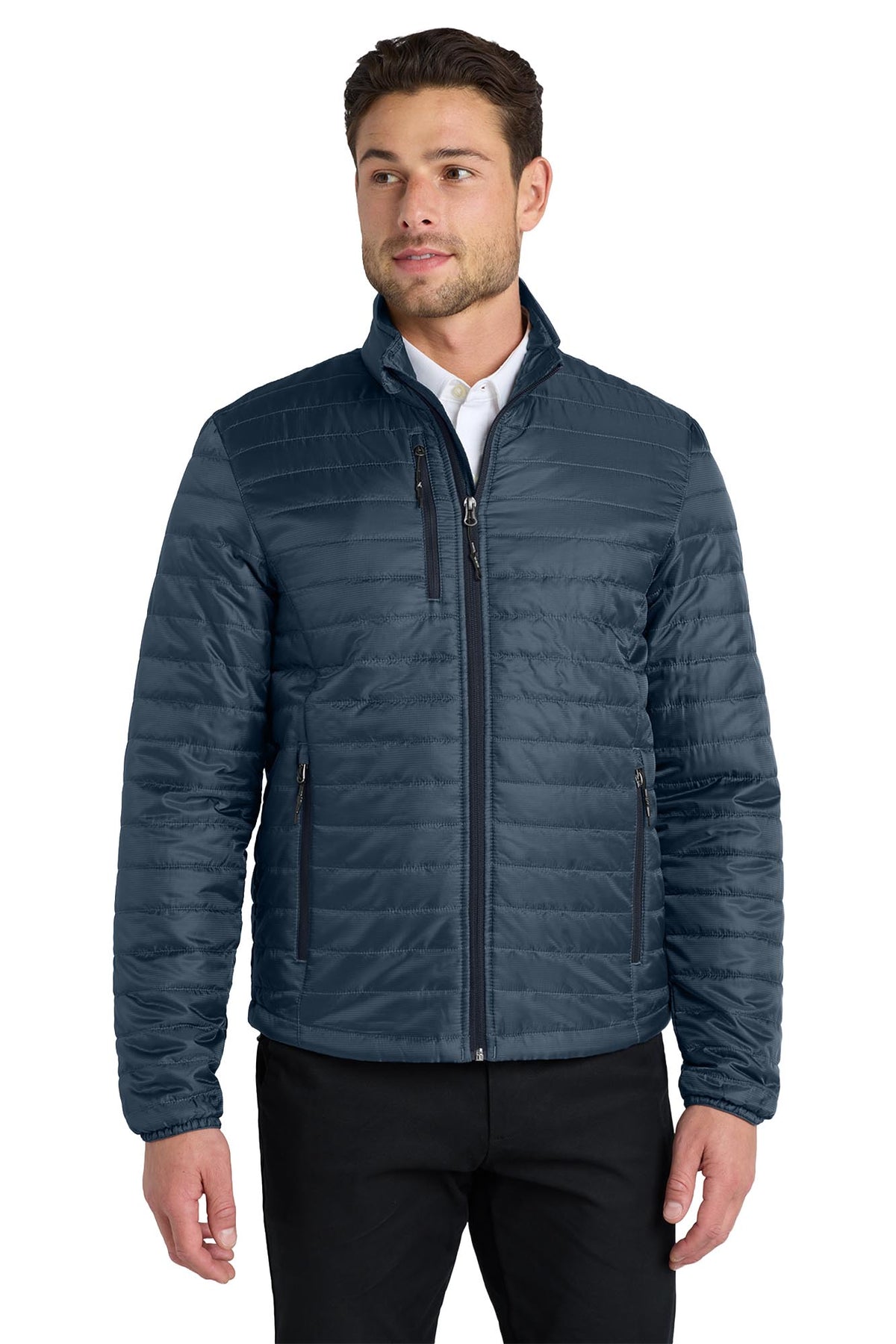 Port Authority® Packable Puffy Jacket - Regatta Blue/River Blue Navy