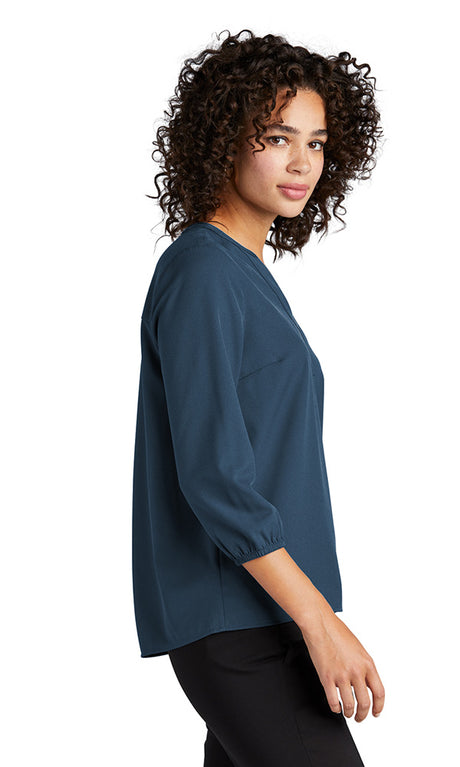Mercer+Mettle® Women's Stretch Crepe 3/4-Sleeve Blouse