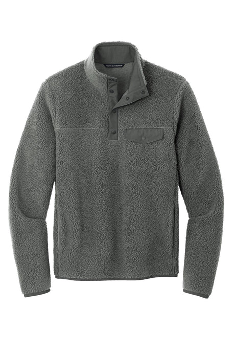 Port Authority® Camp Fleece Snap Pullover - Grey Steel