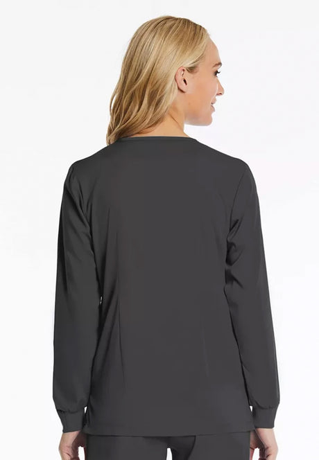 Elements by Alexanders Uniforms Women's 3-Pocket 4-Way Stretch Snap Button Scrub Jacket