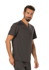 Cherokee Workwear Revolution Men's 1-Pocket Tuckable V-Neck Top