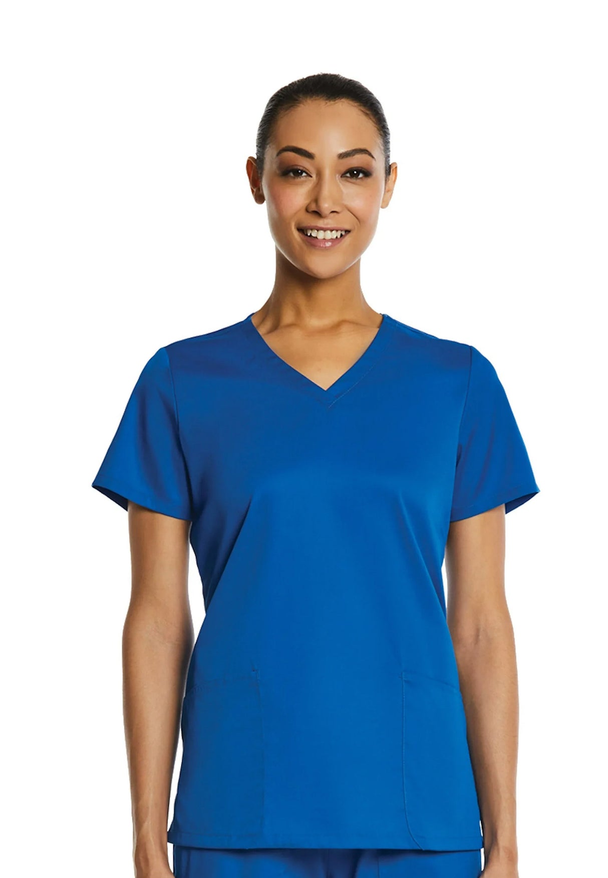 Elements Originals Women's Basic 2-Pocket V-Neck Scrub Top