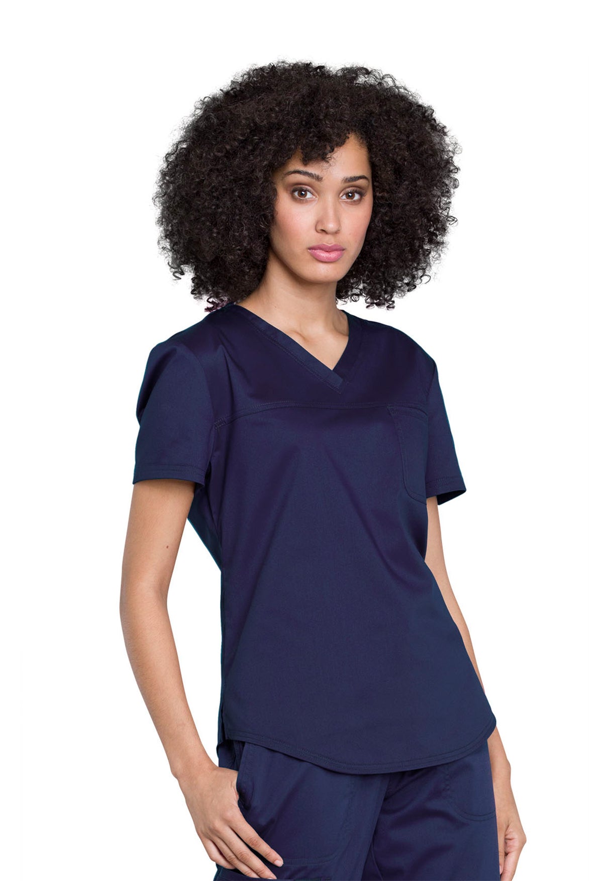 Cherokee Workwear Women's 1-Pocket Tuckable V-Neck O.R. Top