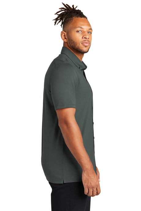 Mercer+Mettle® Stretch Pique Full-Button Polo