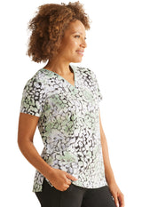 Healing Hands Purple Label Women's 3-Pocket Amanda Print Top