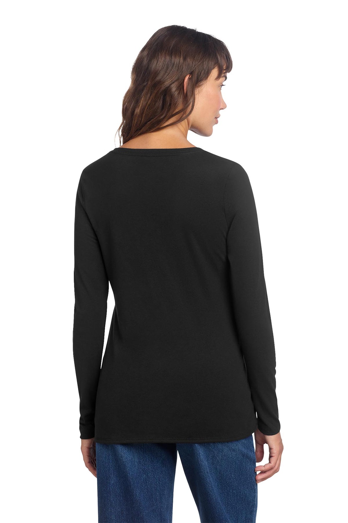 District® Women’s Perfect Tri® Long Sleeve V-Neck Tee - Black