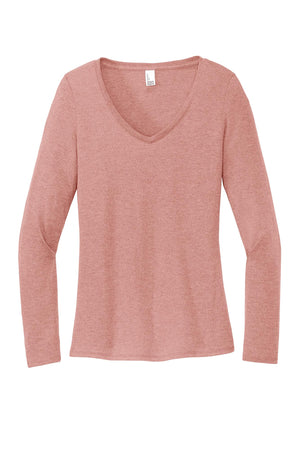District® Women’s Perfect Tri® Long Sleeve V-Neck Tee - Blush Frost