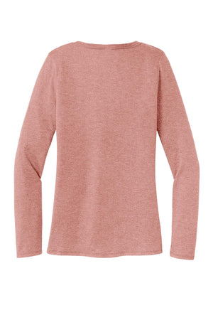 District® Women’s Perfect Tri® Long Sleeve V-Neck Tee - Blush Frost