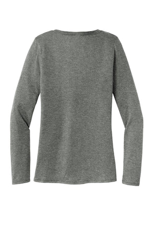 District® Women’s Perfect Tri® Long Sleeve V-Neck Tee - Heathered Charcoal