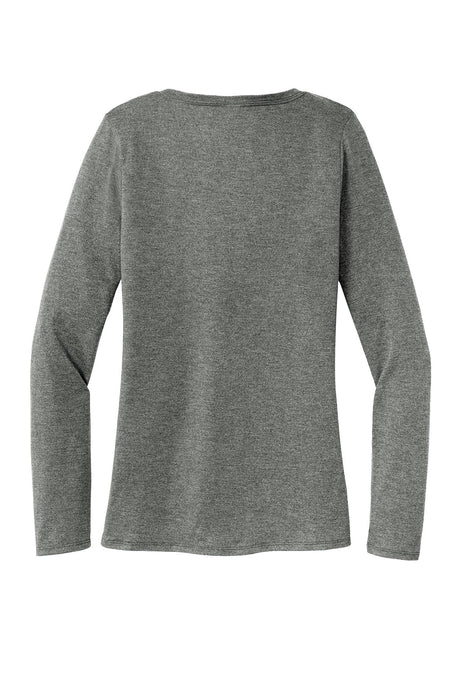 District® Women’s Perfect Tri® Long Sleeve V-Neck Tee - Heathered Charcoal