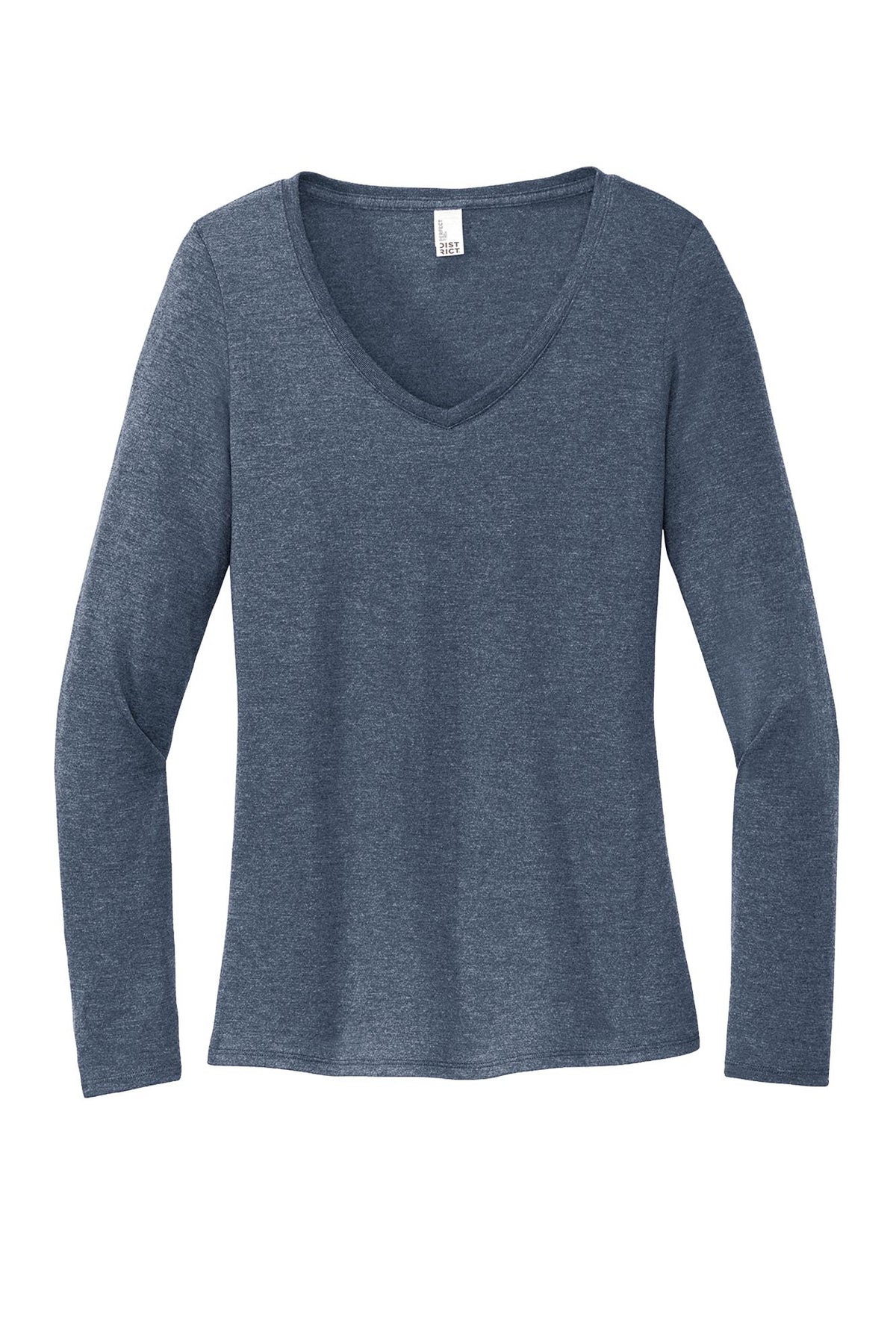 District® Women’s Perfect Tri® Long Sleeve V-Neck Tee - Navy Frost