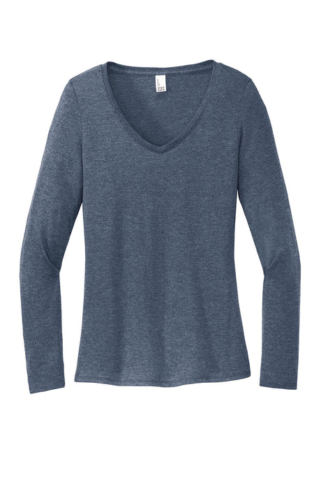 District® Women’s Perfect Tri® Long Sleeve V-Neck Tee - Navy Frost