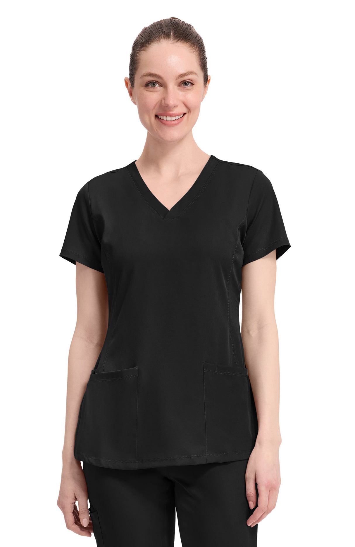 Healing Hands HH Works Monica Women's 4-Pocket Stretch V-Neck Scrub Top