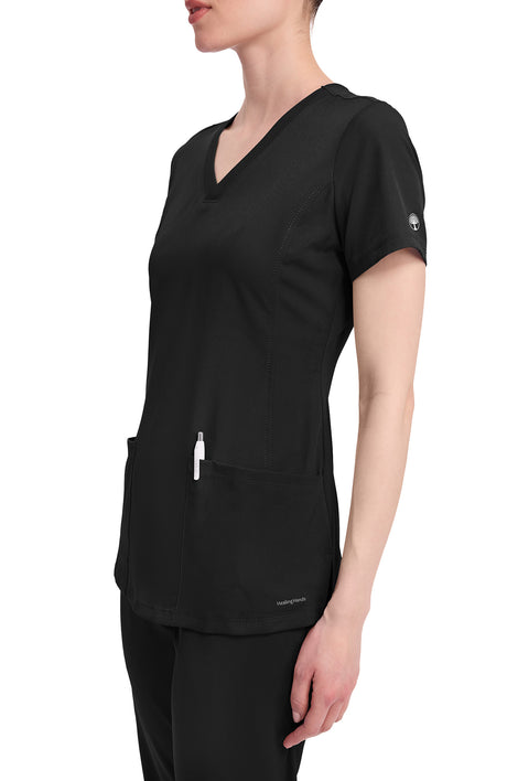 Healing Hands HH Works Monica Women's 4-Pocket Stretch V-Neck Scrub Top