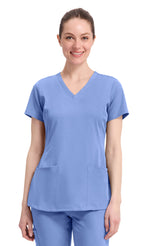 Healing Hands HH Works Monica Women's 4-Pocket Stretch V-Neck Scrub Top