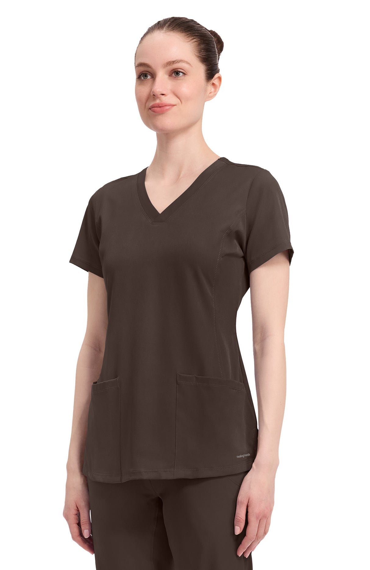 Healing Hands HH Works Monica Women's 4-Pocket Stretch V-Neck Scrub Top