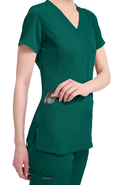 Healing Hands® HH Works Monica Women's Stretch V-Neck Scrub Top