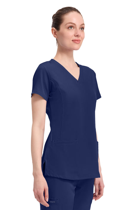 Healing Hands HH Works Monica Women's 4-Pocket Stretch V-Neck Scrub Top