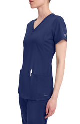 Healing Hands HH Works Monica Women's 4-Pocket Stretch V-Neck Scrub Top