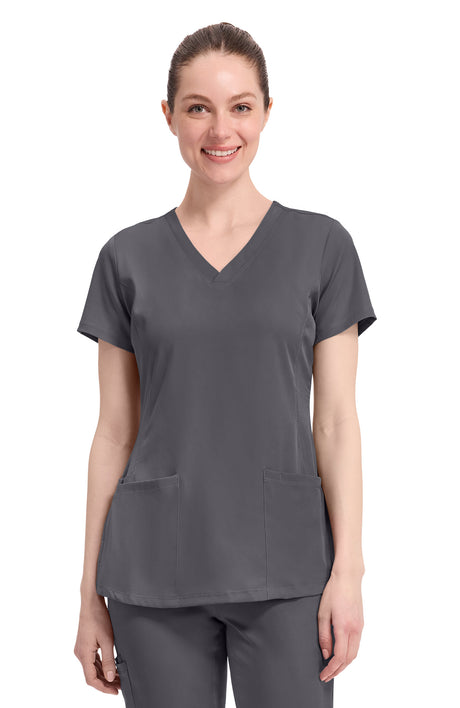 Healing Hands HH Works Monica Women's 4-Pocket Stretch V-Neck Scrub Top
