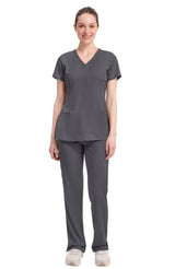 Healing Hands HH Works Monica Women's 4-Pocket Stretch V-Neck Scrub Top