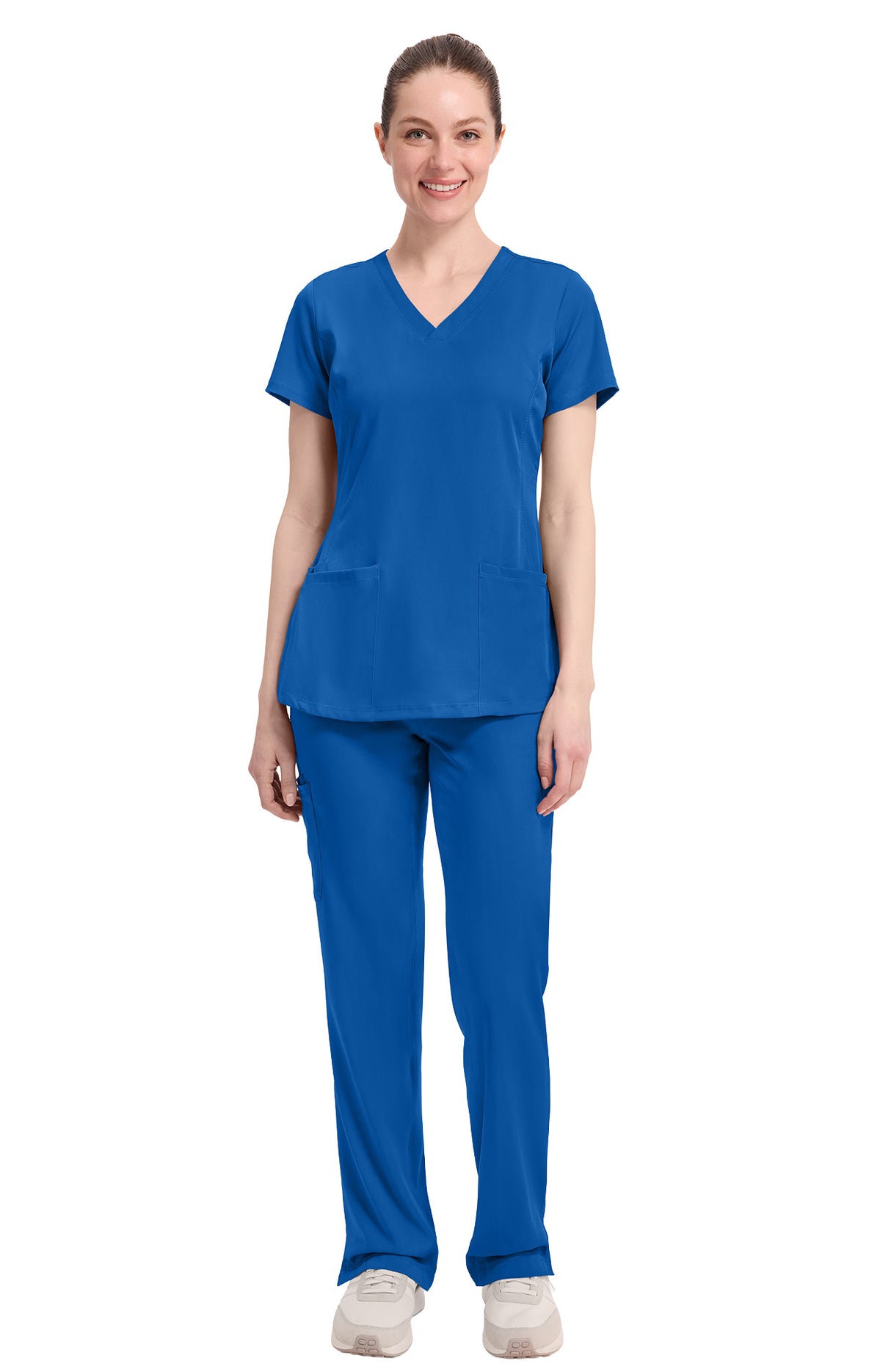 Healing Hands HH Works Monica Women's 4-Pocket Stretch V-Neck Scrub Top