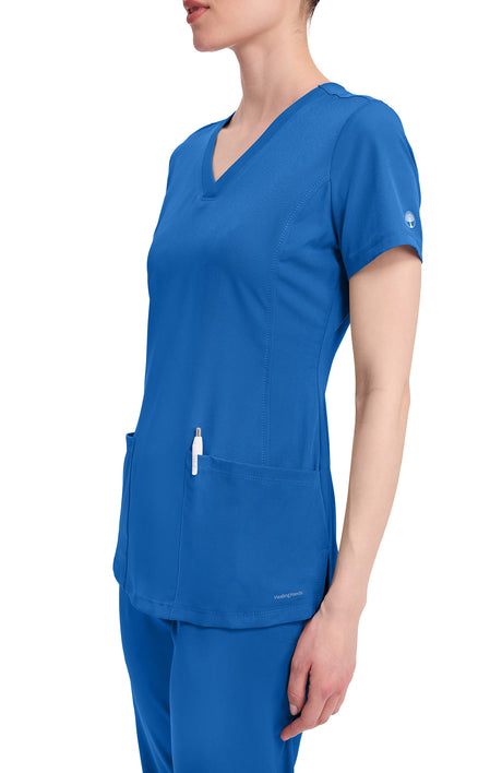 Healing Hands HH Works Monica Women's 4-Pocket Stretch V-Neck Scrub Top