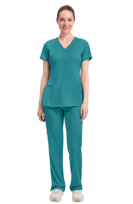 Healing Hands® HH Works Monica Women's Stretch V-Neck Scrub Top