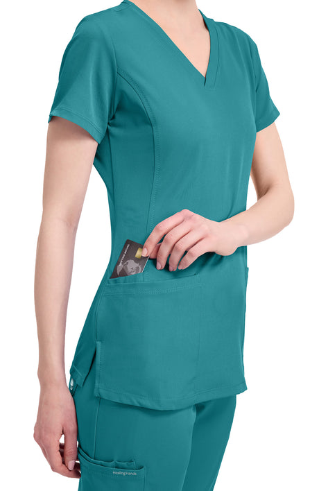 Healing Hands® HH Works Monica Women's Stretch V-Neck Scrub Top