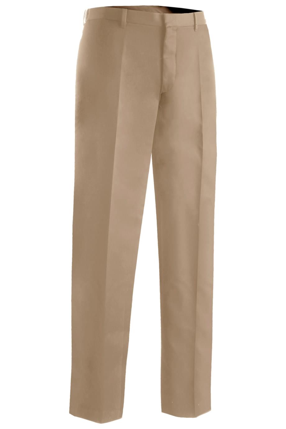 Edwards® Microfiber Flat-Front Tan Dress Pant