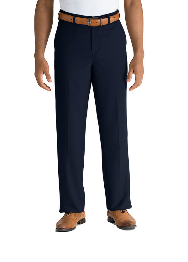 Edwards® Microfiber Flat-Front Navy Dress Pant
