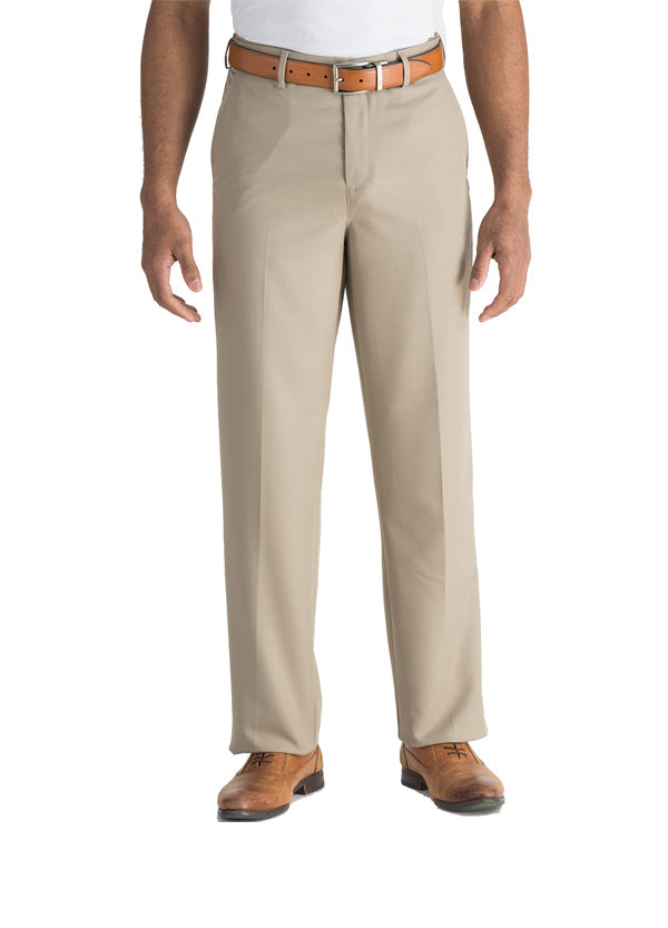 Edwards® Microfiber Flat-Front Tan Dress Pant