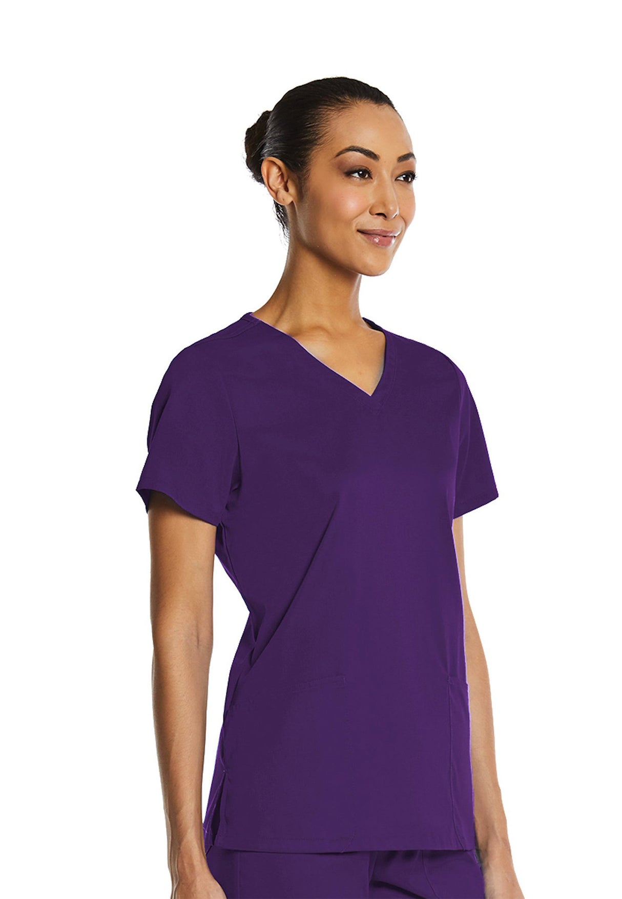 Elements Originals Women's Basic 2-Pocket V-Neck Scrub Top