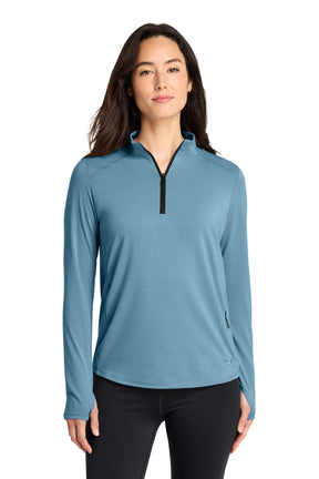 OGIO® Women’s Motion 1/4-Zip - Blue Mist