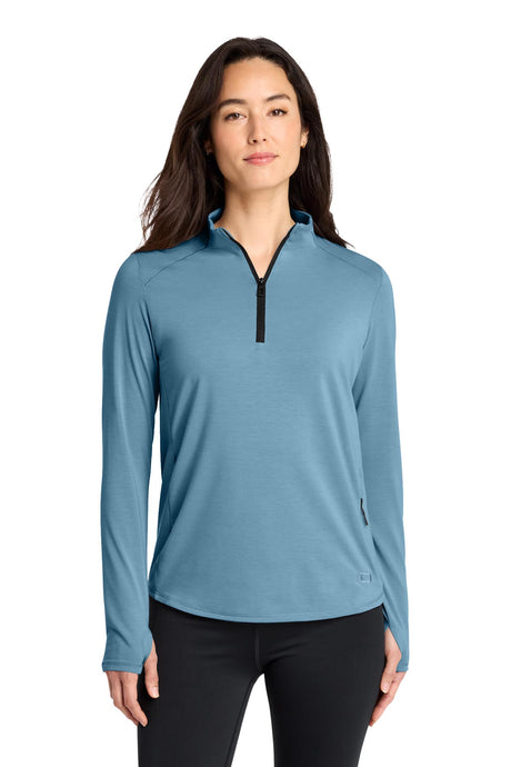 OGIO® Women’s Motion 1/4-Zip - Blue Mist