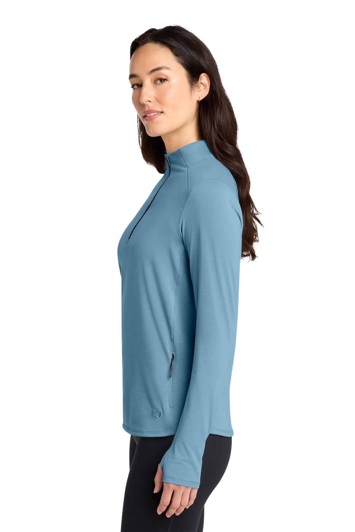 OGIO® Women’s Motion 1/4-Zip - Blue Mist