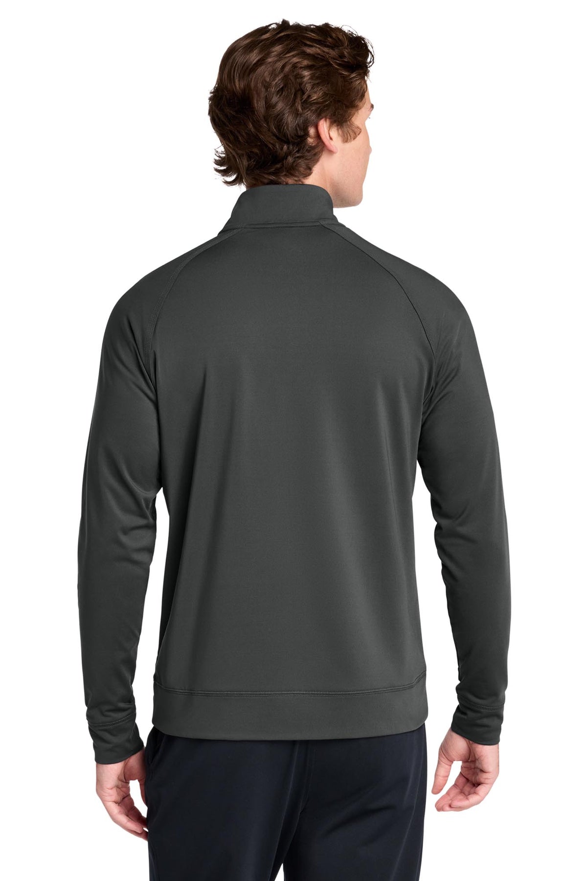 Sport-Tek® Men's Sport-Wick® Stretch Full-Zip Cadet Jacket - Charcoal Grey