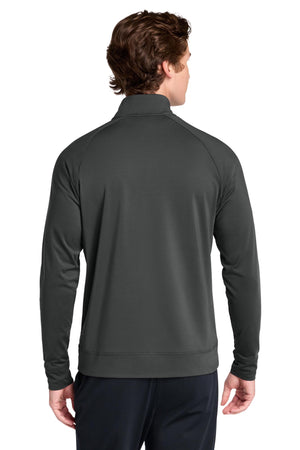 Sport-Tek® Men's Sport-Wick® Stretch Full-Zip Cadet Jacket - Charcoal Grey
