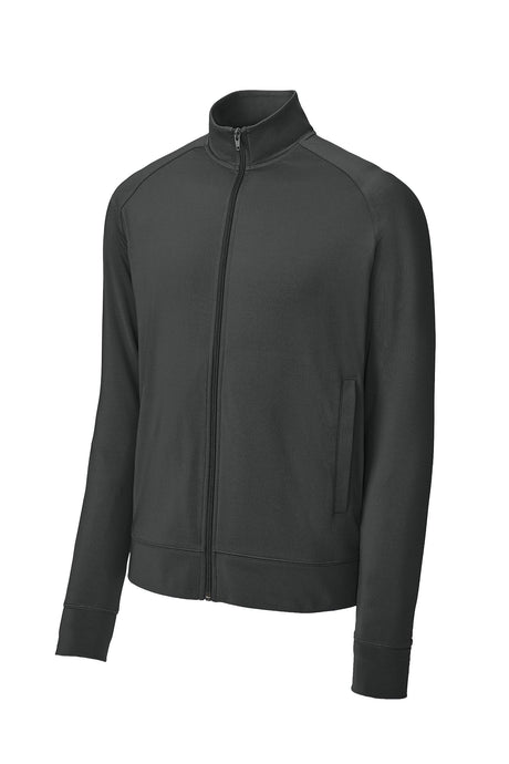 Sport-Tek® Men's Sport-Wick® Stretch Full-Zip Cadet Jacket - Charcoal Grey